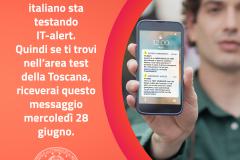 IT-alert    28 giugno    Test in Toscana